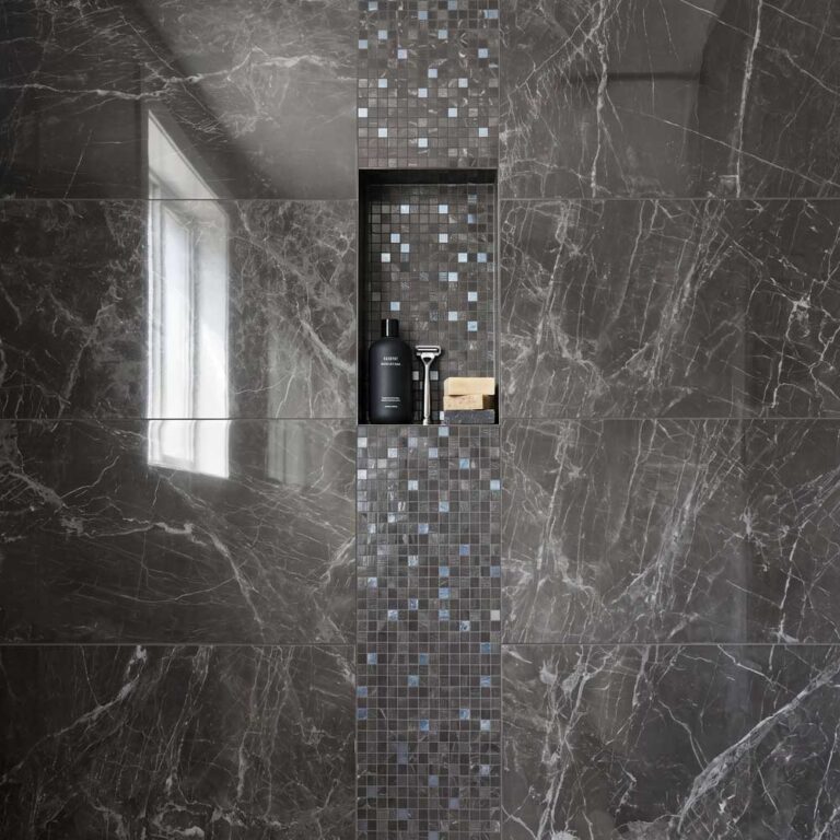 Black Shower Tile by Quinmor Tile in Langley, BC