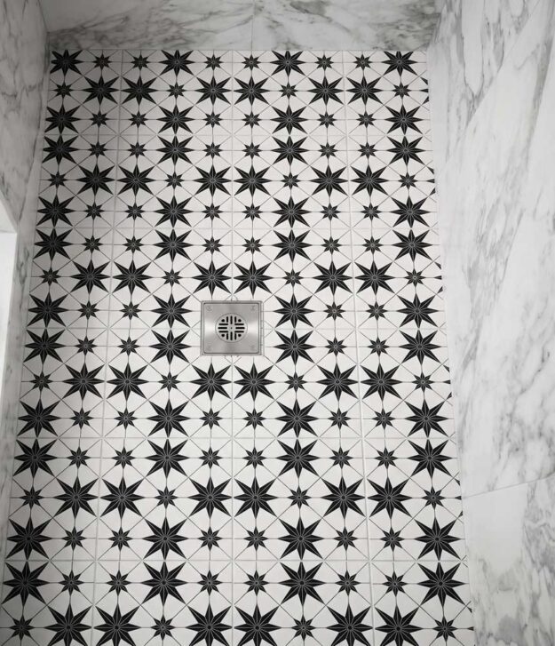 Beautiful Shower Tile Design by Quinmor Tile
